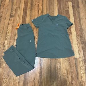 Figs Technical Collection Top/Bottom Set, Green, XXS